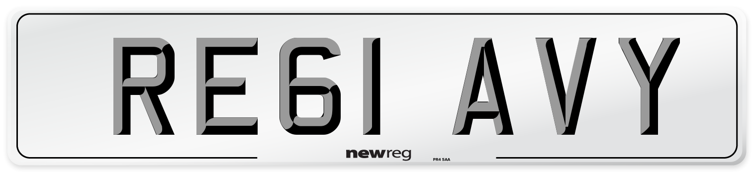 RE61 AVY Number Plate from New Reg